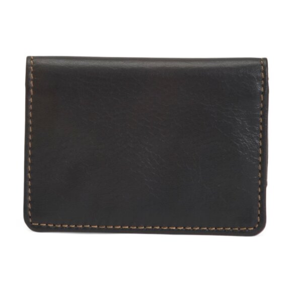 JACK GEORGES Leather Voyager Buffalo Card Holder Wallet